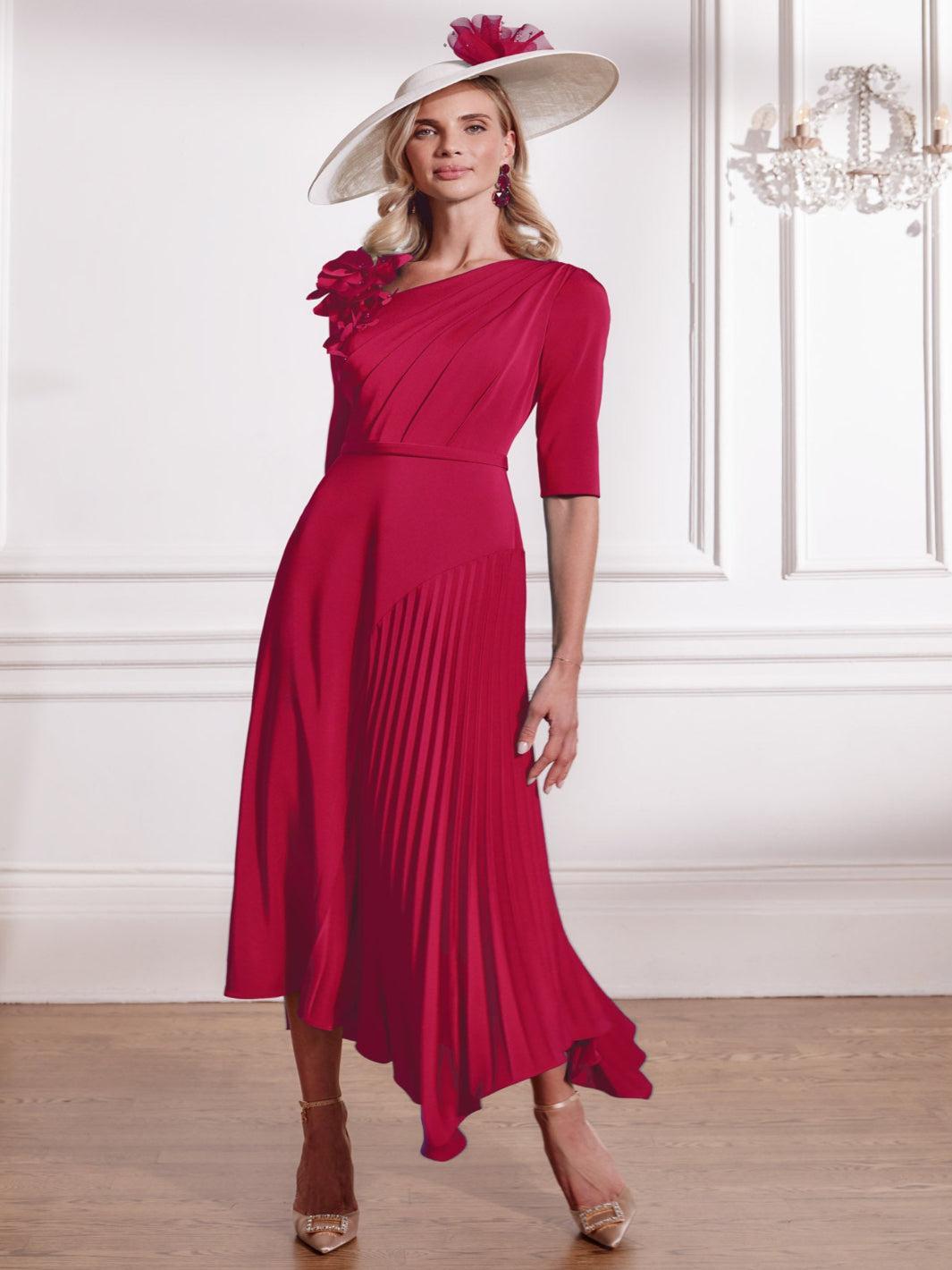 John Charles Dress 66684 In Ruby Pink-Mother of the bride- mother of the groom -Nicola Ross