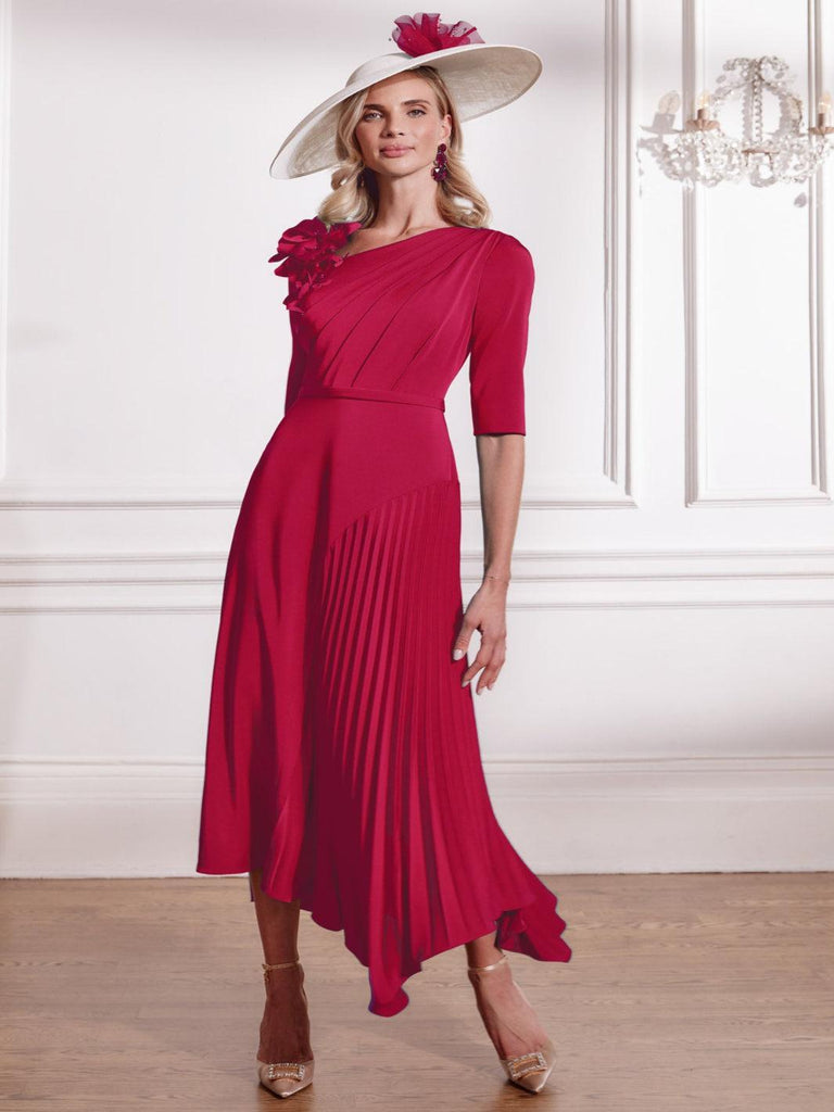 John Charles Dress 66684 In Ruby Pink – Nicola Ross