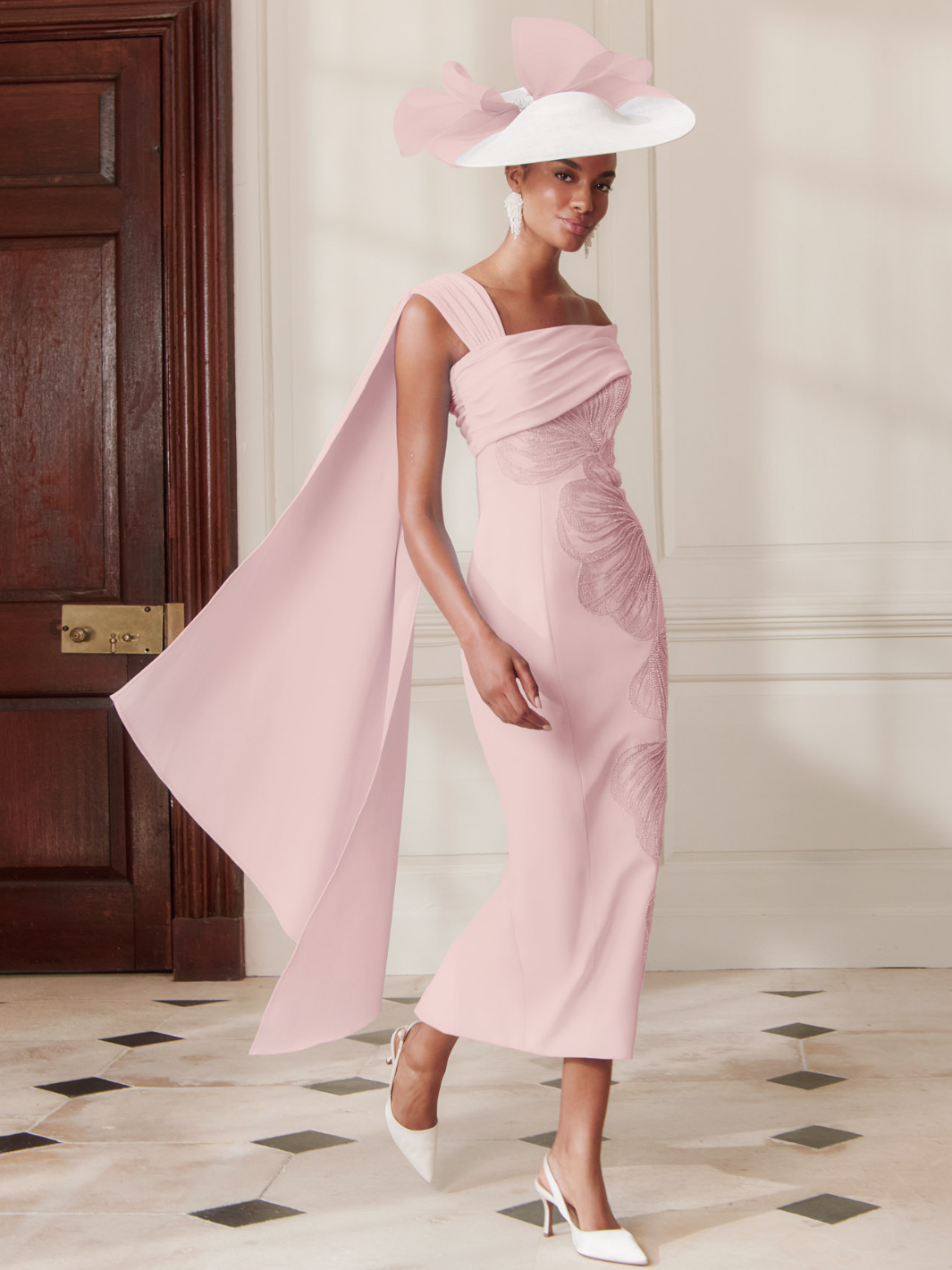 John Charles Dress 66778 In Petal-Mother of the bride- mother of the groom -Nicola Ross