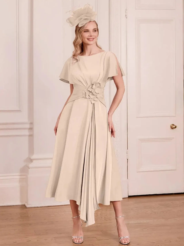 John Charles Dress 66782A In Ecru-Mother of the bride- mother of the groom -Nicola Ross