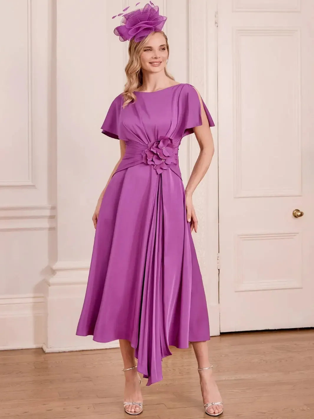 John Charles Dress 66782A In Violet-Mother of the bride- mother of the groom -Nicola Ross