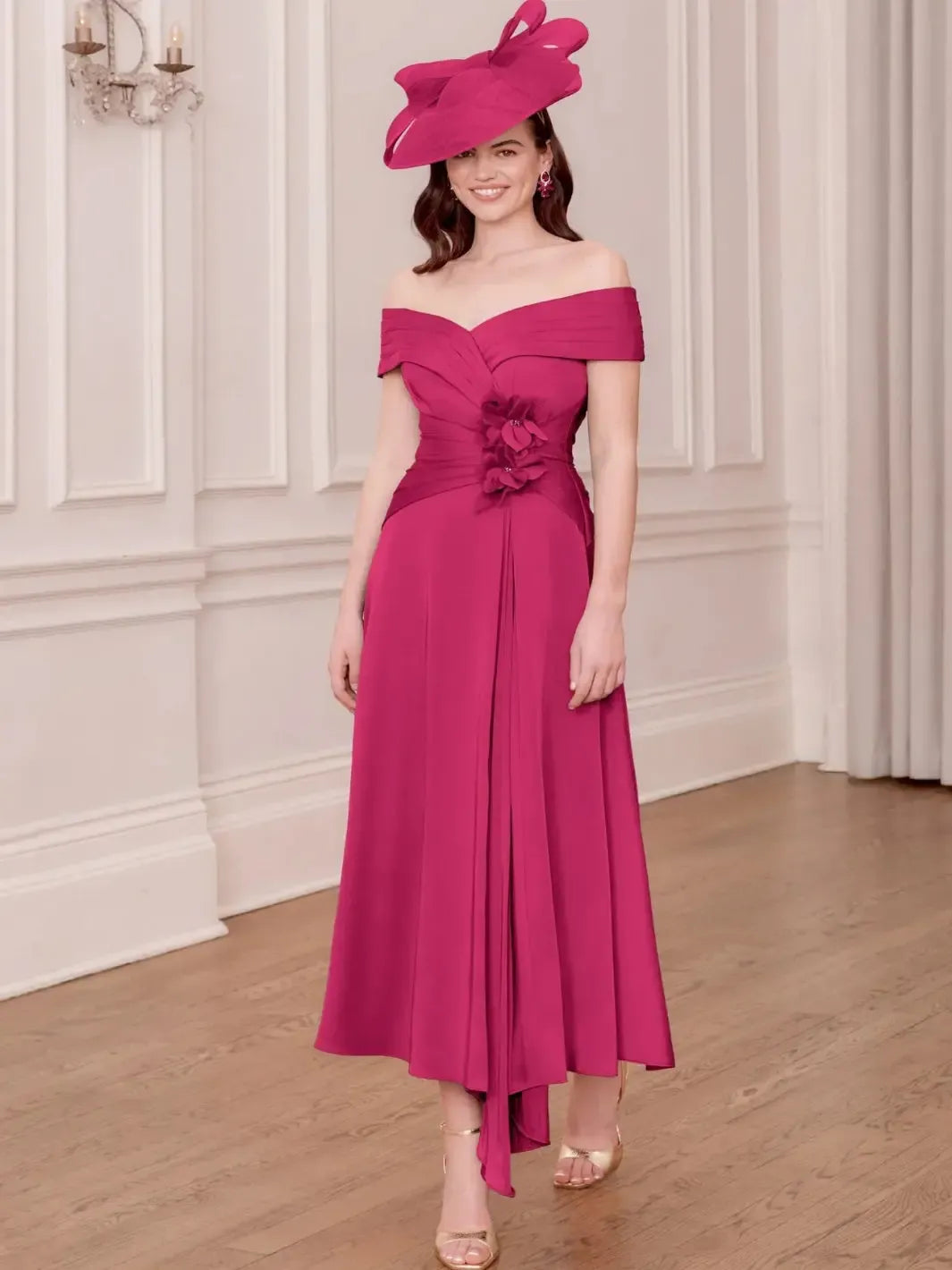 John Charles Dress 66799 In Lipstick-Mother of the bride- mother of the groom -Nicola Ross