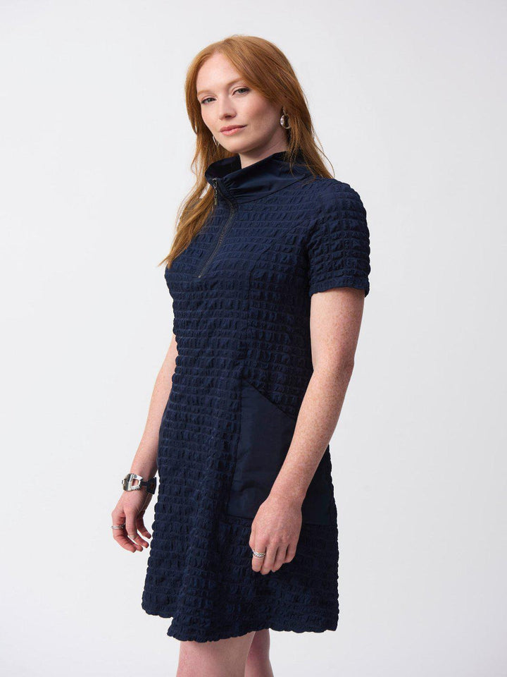 Joseph Ribkoff A-line Knee-length Dress in Midnight Blue 251084-Nicola Ross