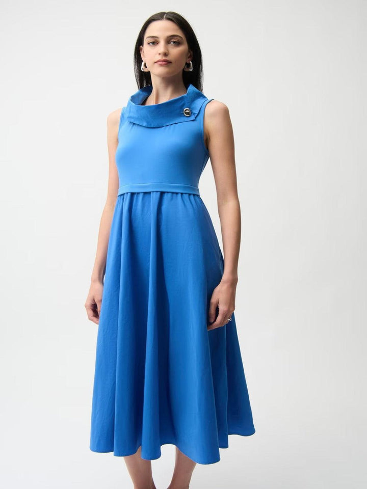 Joseph Ribkoff A-line Midi Dress In Harbor Blue 261274-Nicola Ross