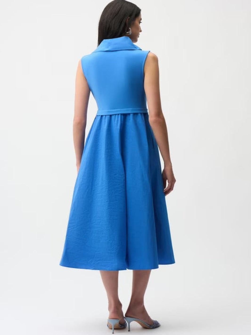 Joseph Ribkoff A-line Midi Dress In Harbor Blue 261274-Nicola Ross