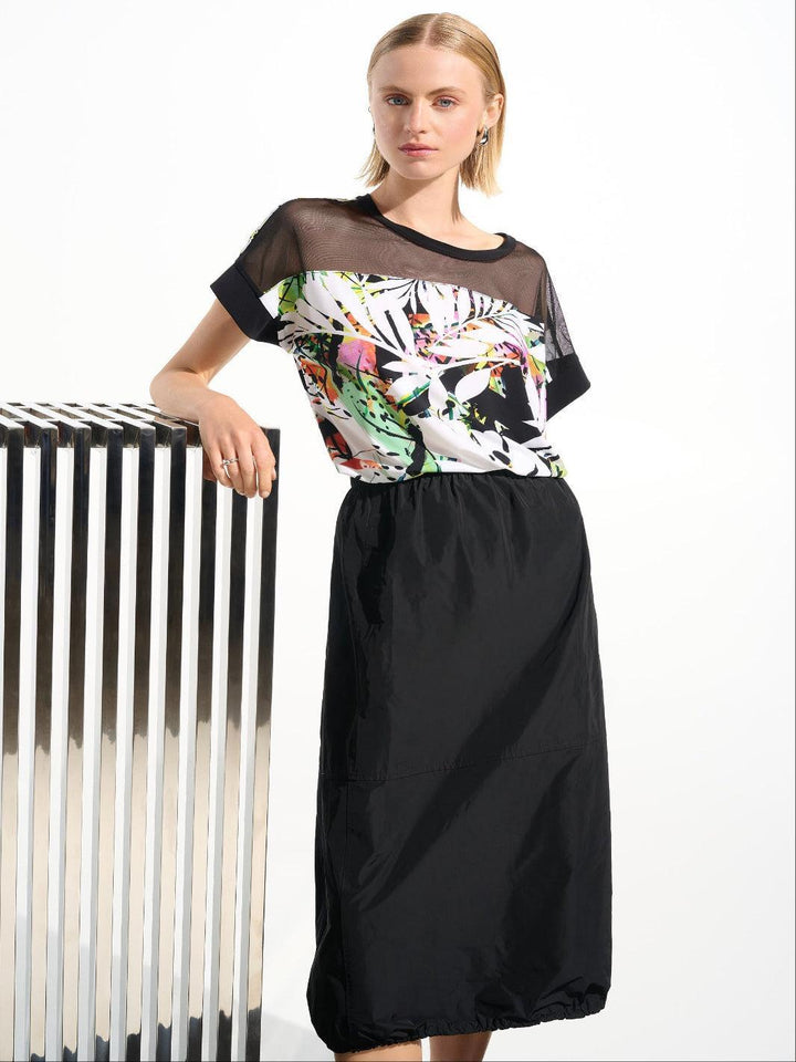Joseph Ribkoff A-line Midi Skirt In Black 261601-Nicola Ross