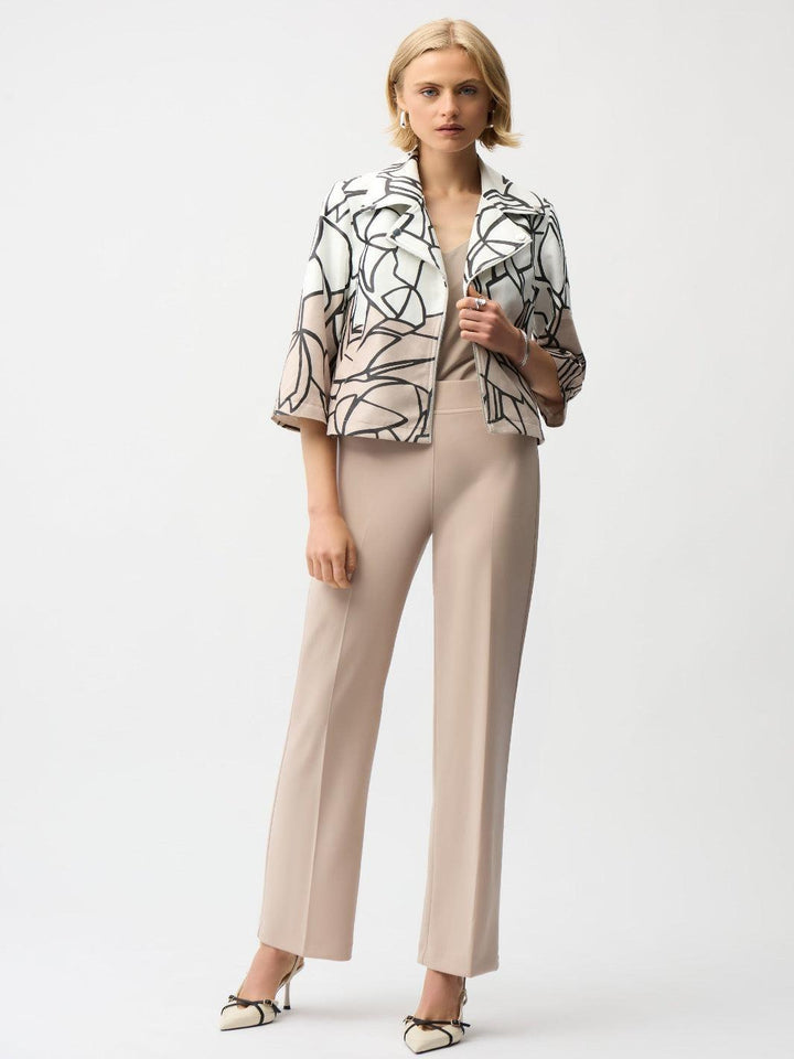 Joseph Ribkoff Abstract Jacket In Vanilla/Multi 261908-Nicola Ross