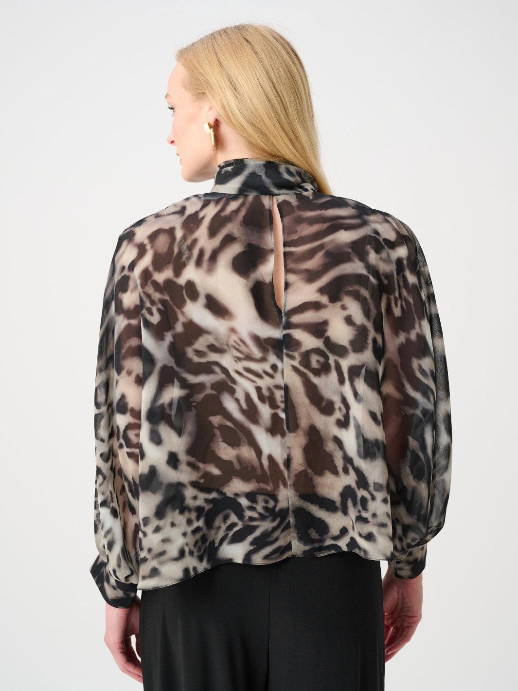 Joseph Ribkoff Abstract Print Top In Grey/Multi 263743-Nicola Ross