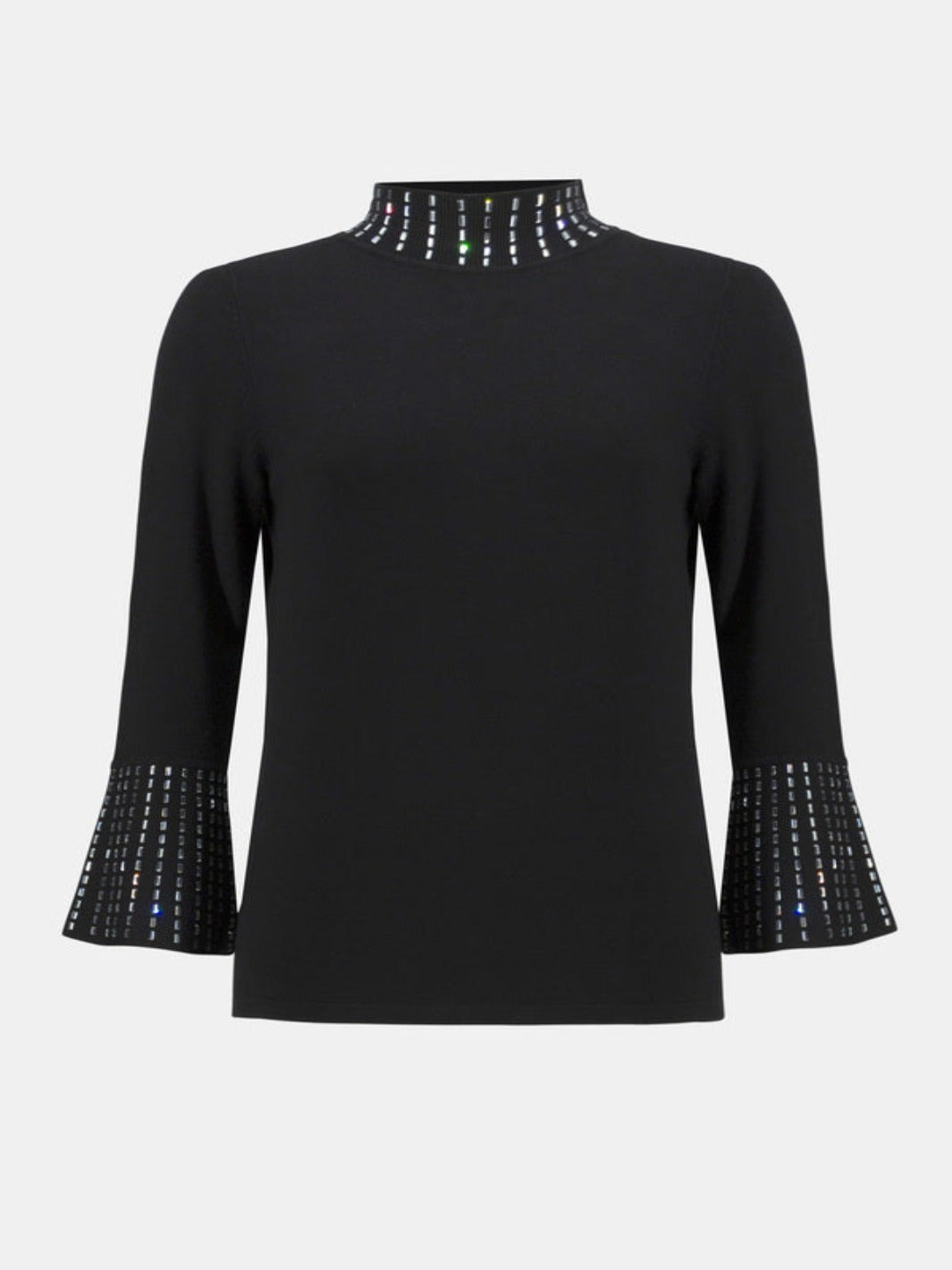 Joseph Ribkoff Beaded Detail Sweater In Black 234920-Nicola Ross