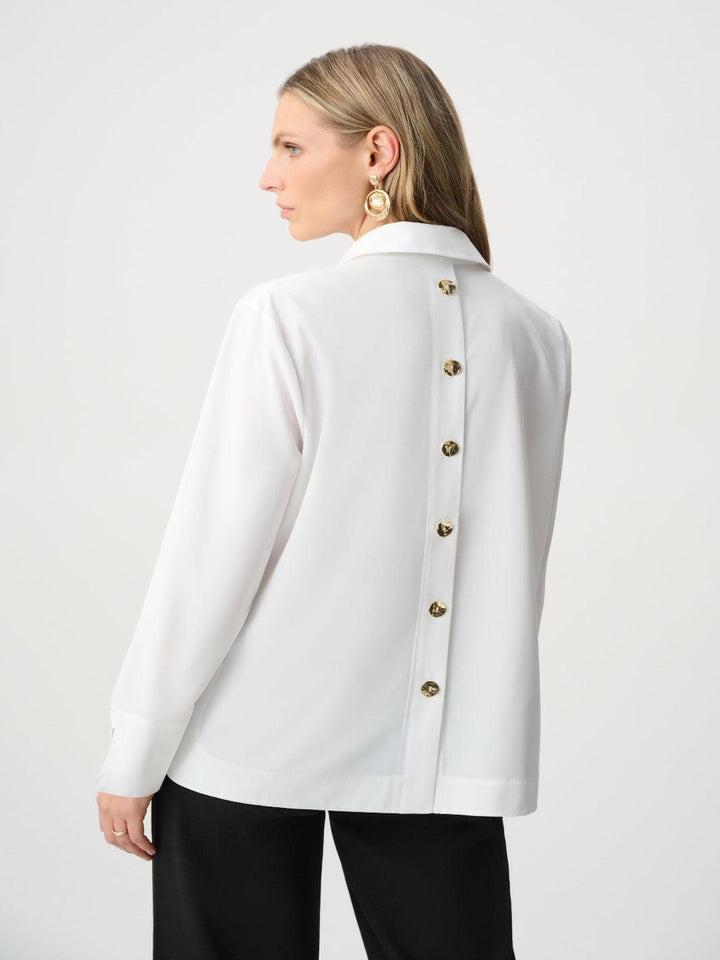 Joseph Ribkoff Button Detail Top In Vanilla 263928-Nicola Ross