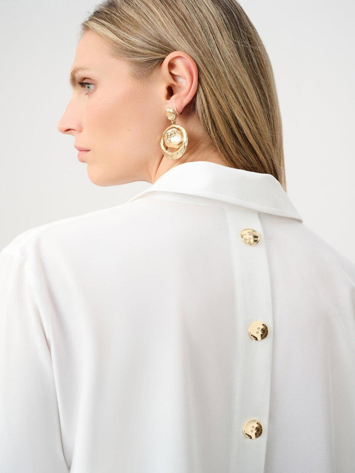 Joseph Ribkoff Button Detail Top In Vanilla 263928-Nicola Ross