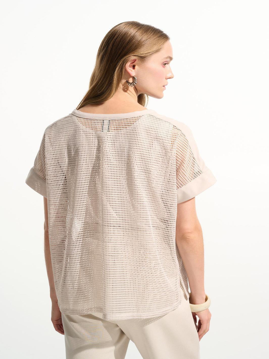 Joseph Ribkoff Casual Crew Neck Top In Moonstone 261642-Nicola Ross