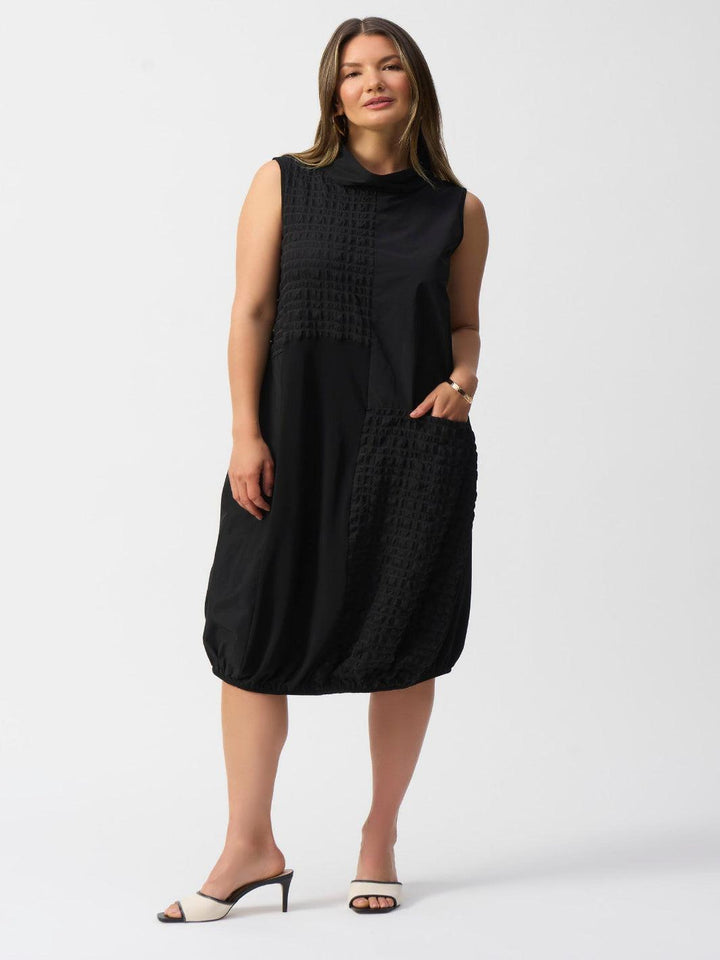 Joseph Ribkoff Casual Shift Dress With Pockets In Black 251244-Nicola Ross