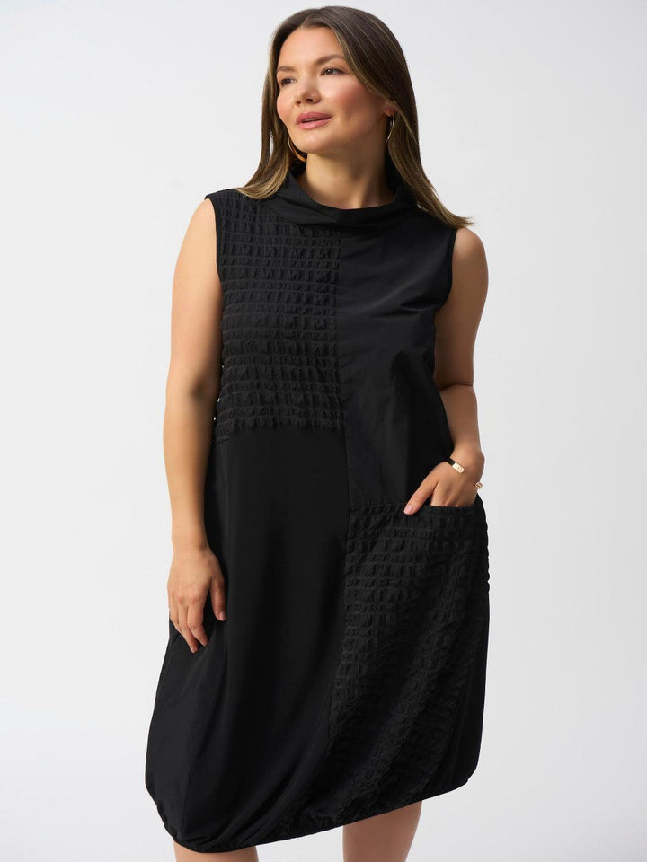 Joseph Ribkoff Casual Shift Dress With Pockets In Black 251244-Nicola Ross