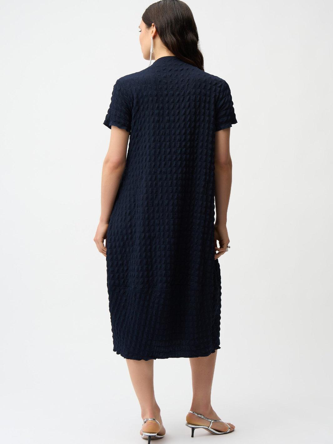 Joseph Ribkoff Casual Summer Midi Dress In Midnight Blue 261064-Nicola Ross