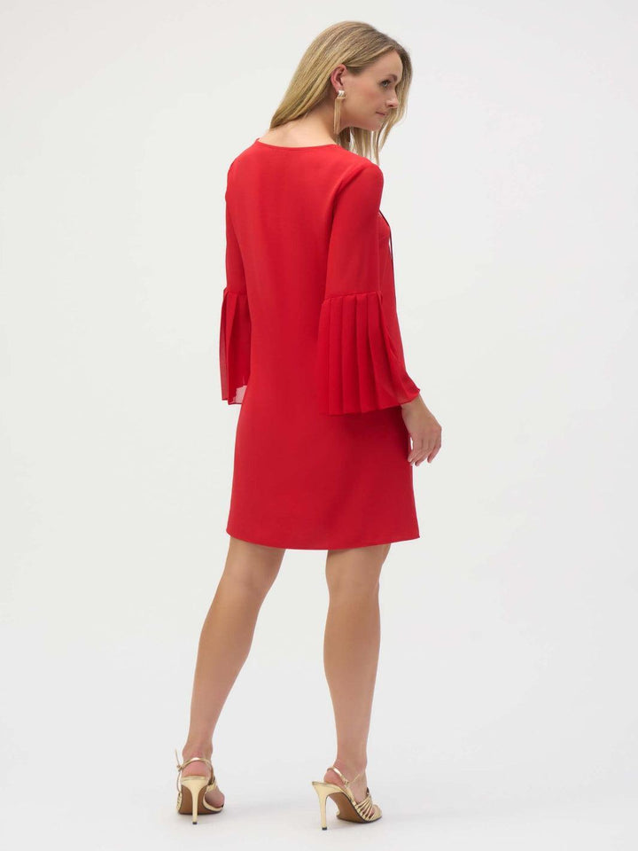 Joseph Ribkoff Casual V-neck Mini Dress In Red 252163-Nicola Ross