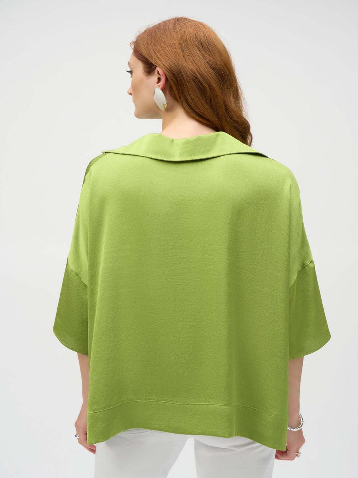Joseph Ribkoff Casual V-neck Top In Green 252059-Nicola Ross