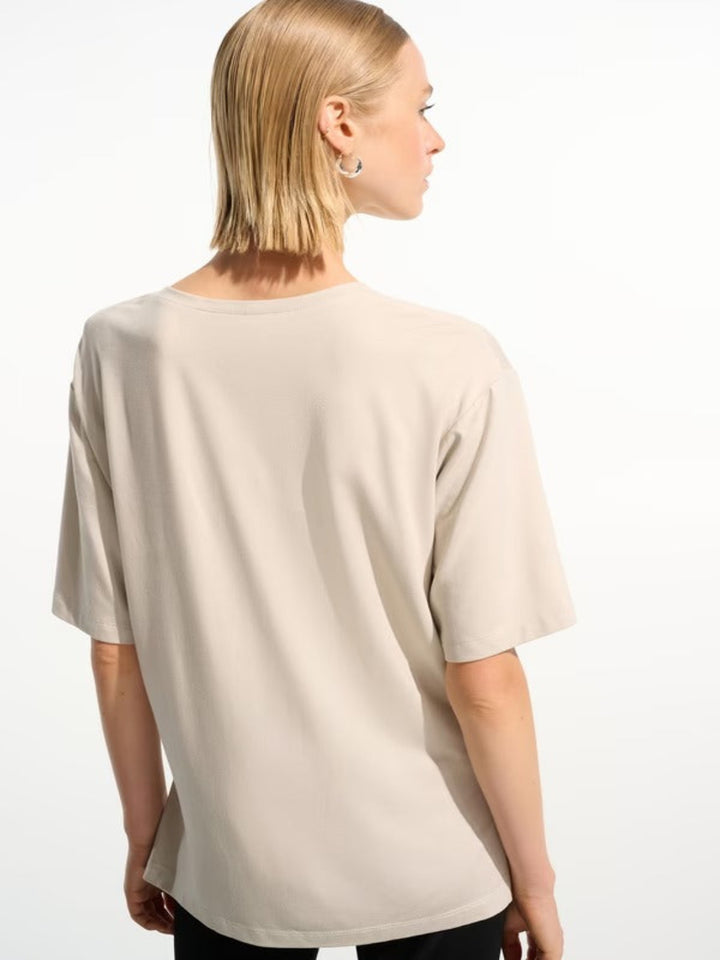 Joseph Ribkoff Casual V-neck Top In Moonstone 261600-Nicola Ross