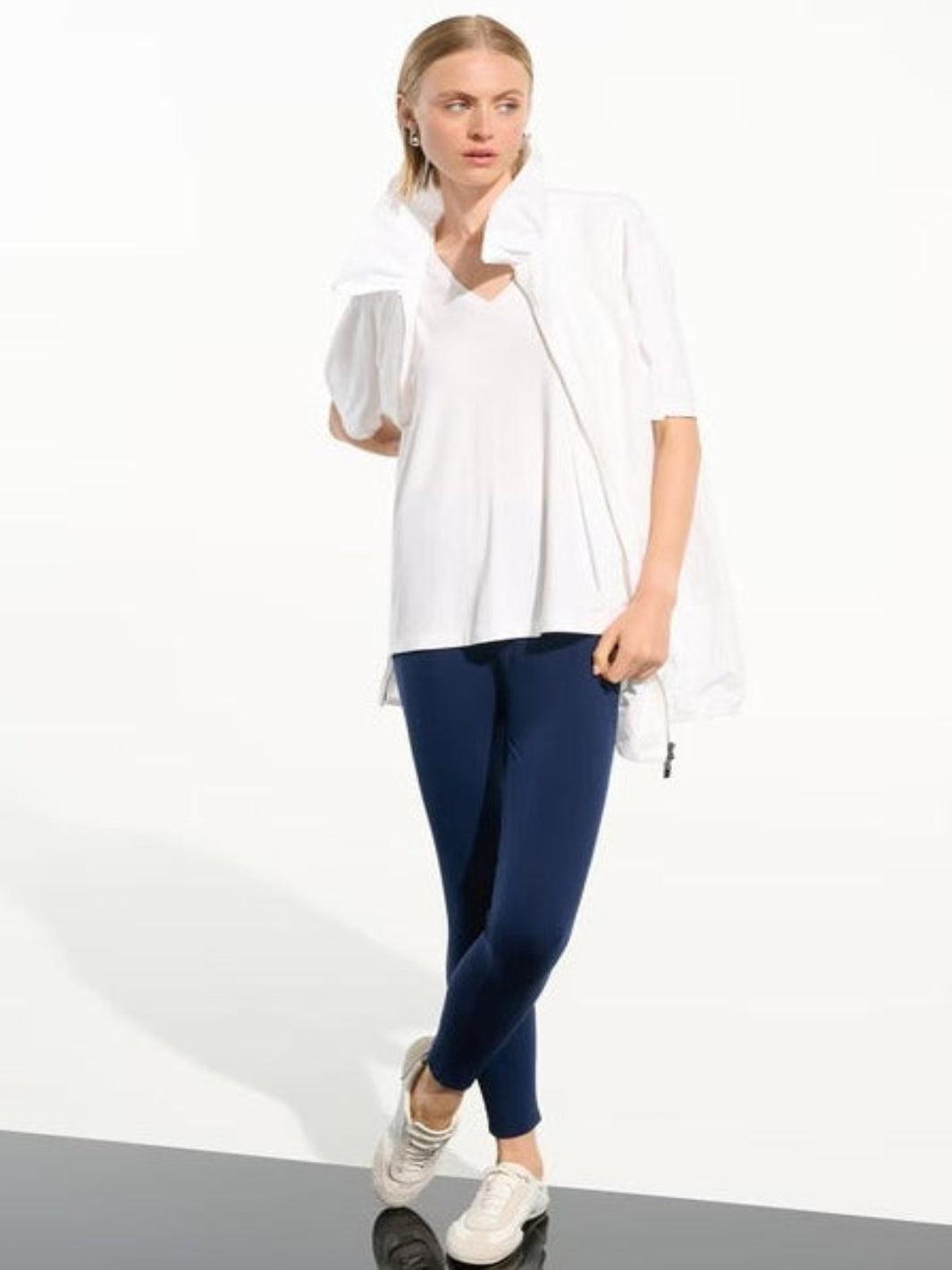Joseph Ribkoff Casual V-neck Top In Vanilla 261600-Nicola Ross