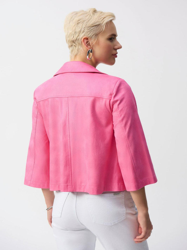Joseph Ribkoff Casual Zipper Jacket In Bubblegum Pink 251908-Nicola Ross