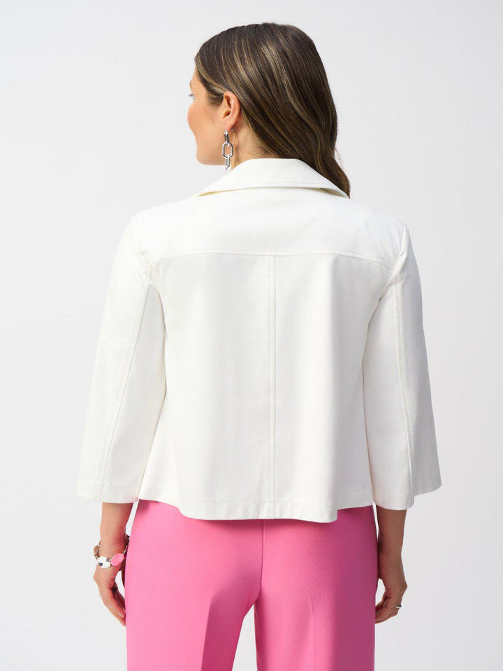Joseph Ribkoff Casual Zipper Jacket In Vanilla 251908-Nicola Ross