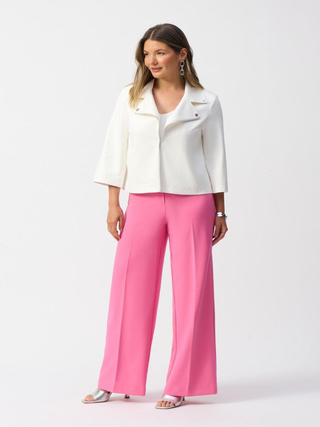 Joseph Ribkoff Casual Zipper Jacket In Vanilla 251908-Nicola Ross
