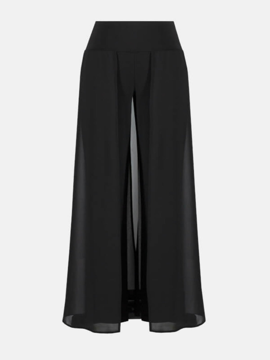 Joseph Ribkoff - Chiffon Overlay Pant in Black 233773-Nicola Ross