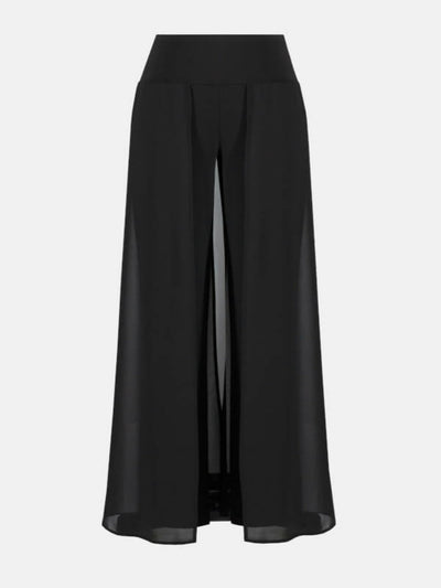 Joseph Ribkoff - Chiffon Overlay Pant in Black 233773-Nicola Ross