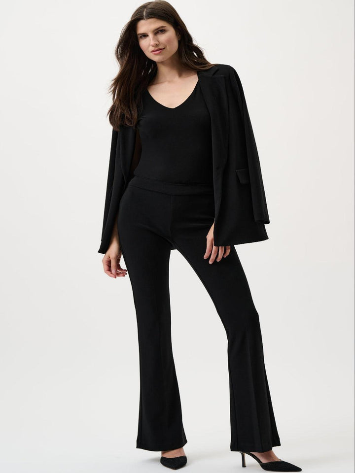 Joseph Ribkoff Classic Flared Trouser In Black 163099CO-Nicola Ross