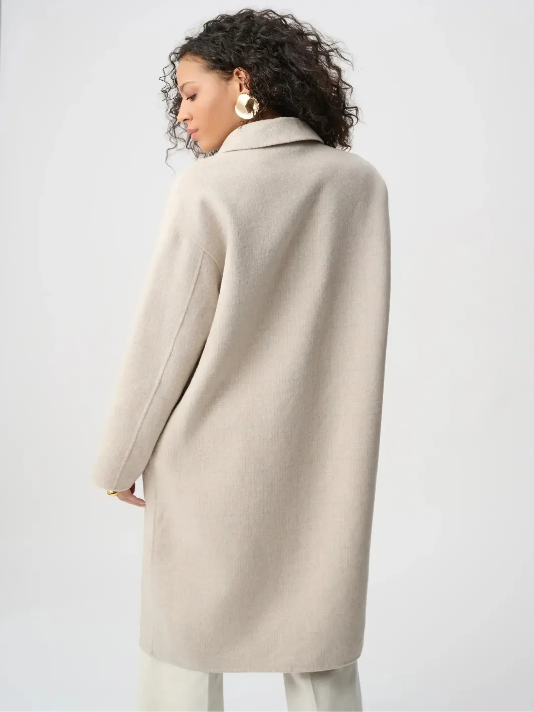 Joseph Ribkoff Classic Longline Coat In Oatmeal 263913-Nicola Ross