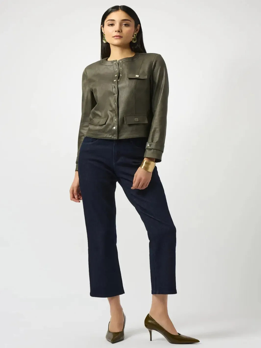 Joseph Ribkoff Classic Straight Jeans In Dark Denim Blue 252926F25-Nicola Ross