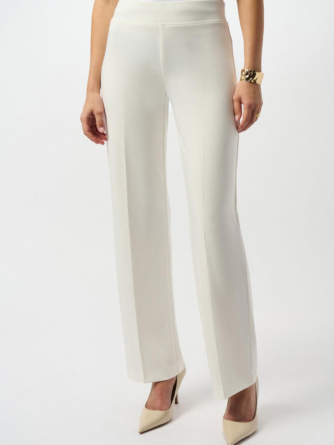 Joseph Ribkoff Classic Wide Leg Trousers In Winter White 153088F25-Nicola Ross