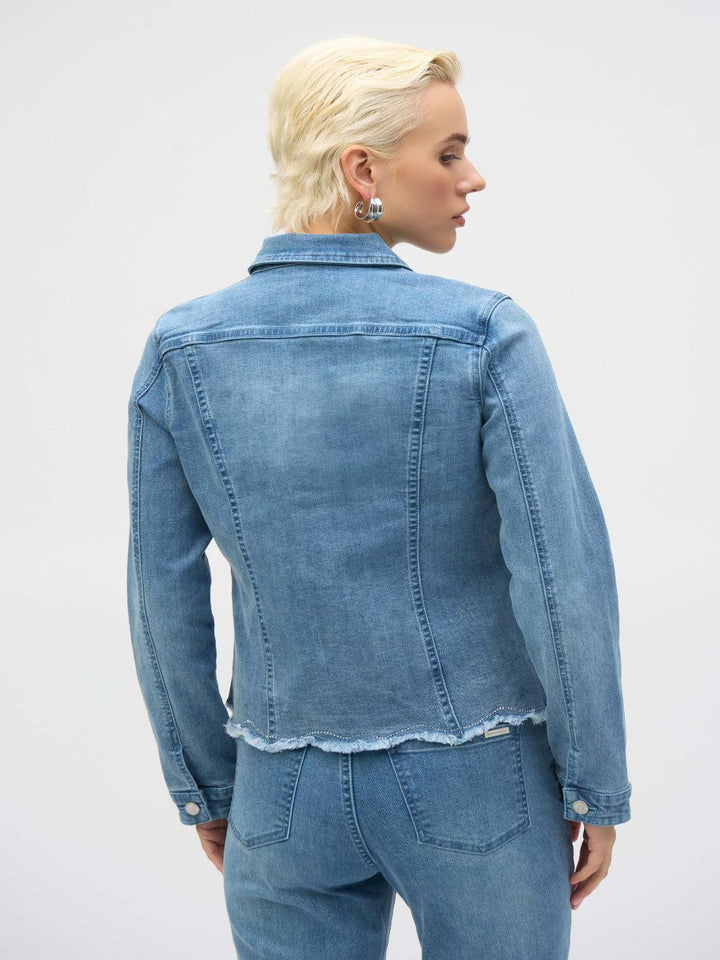 Joseph Ribkoff Collared Denim Top 252911-Nicola Ross