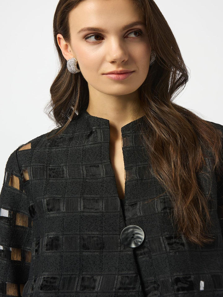 Joseph Ribkoff Collared Formal Button Closure In Black 253199-Nicola Ross