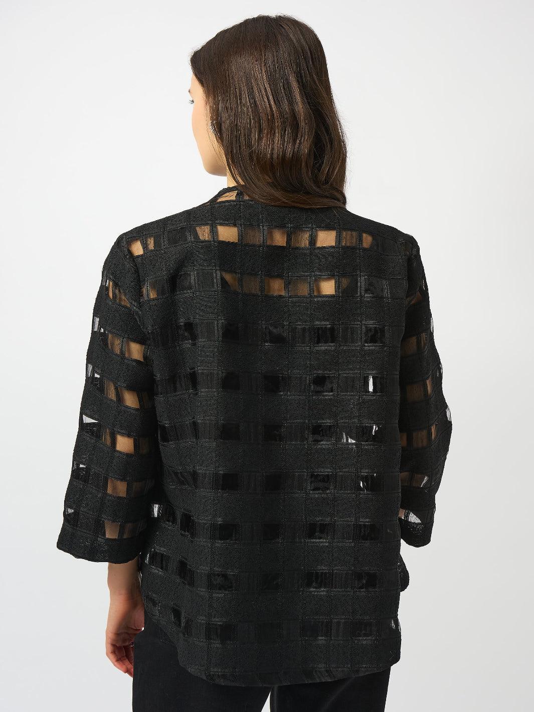 Joseph Ribkoff Collared Formal Button Closure In Black 253199-Nicola Ross