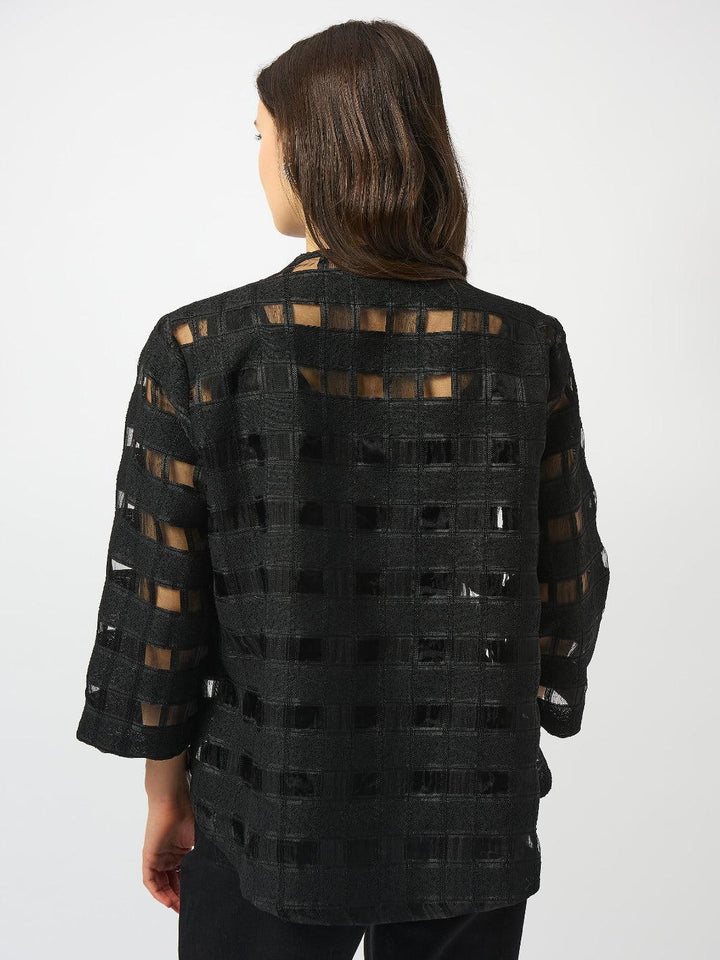 Joseph Ribkoff Collared Formal Button Closure In Black 253199-Nicola Ross