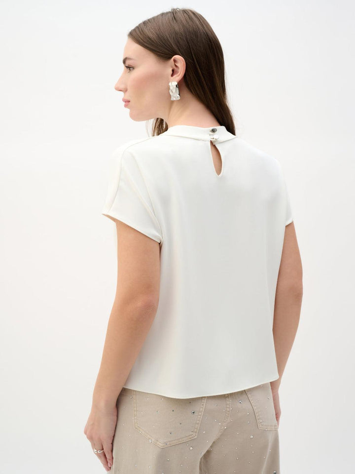 Joseph Ribkoff Cowl Neck Top In Off White 262025-Nicola Ross