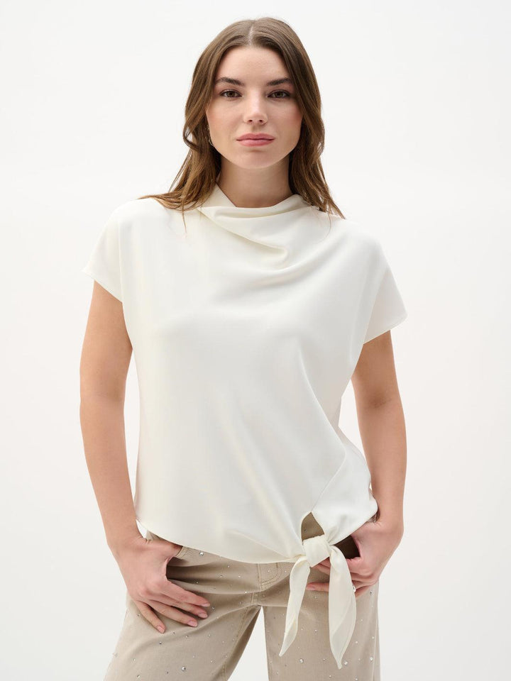 Joseph Ribkoff Cowl Neck Top In Off White 262025-Nicola Ross