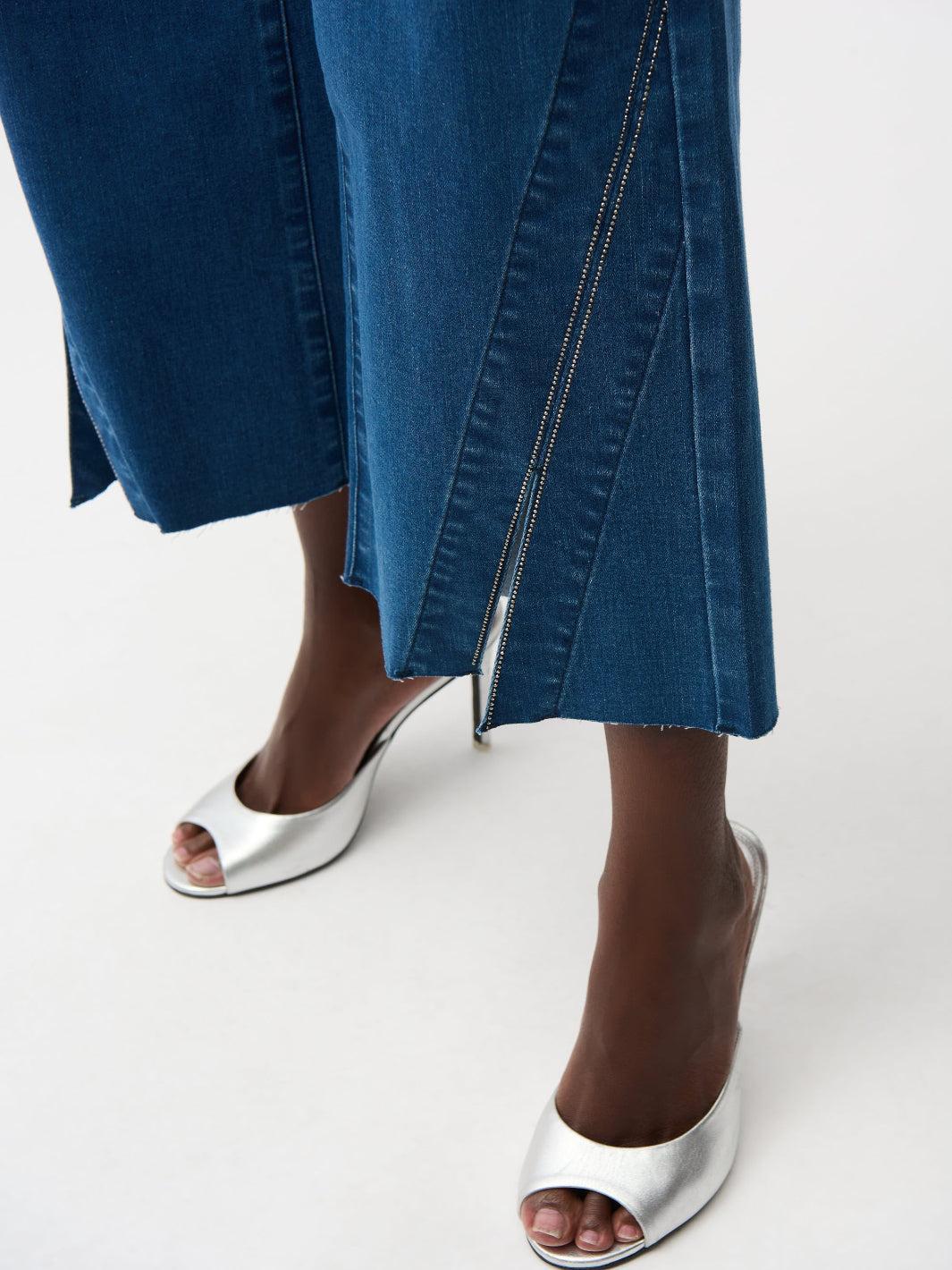 Joseph Ribkoff Cropped Jeans In Denim Blue 261957-Nicola Ross