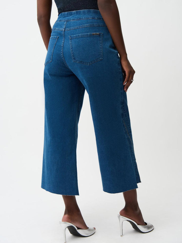 Joseph Ribkoff Cropped Jeans In Denim Blue 261957-Nicola Ross