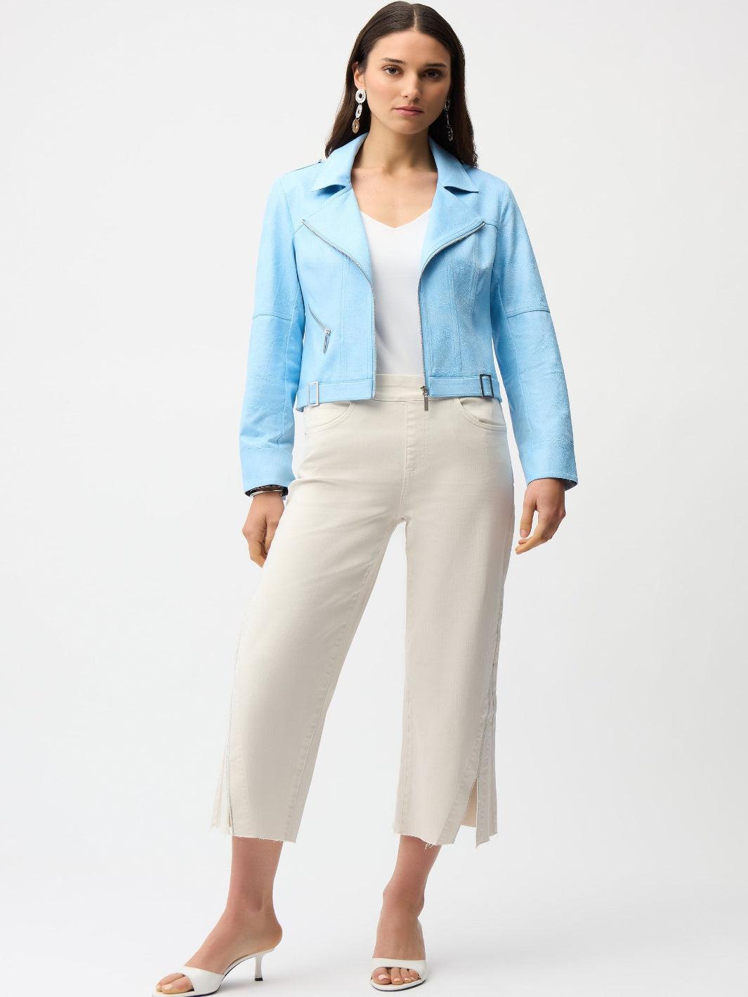 Joseph Ribkoff Cropped Mid-rise Trousers In Birch 261971-Nicola Ross