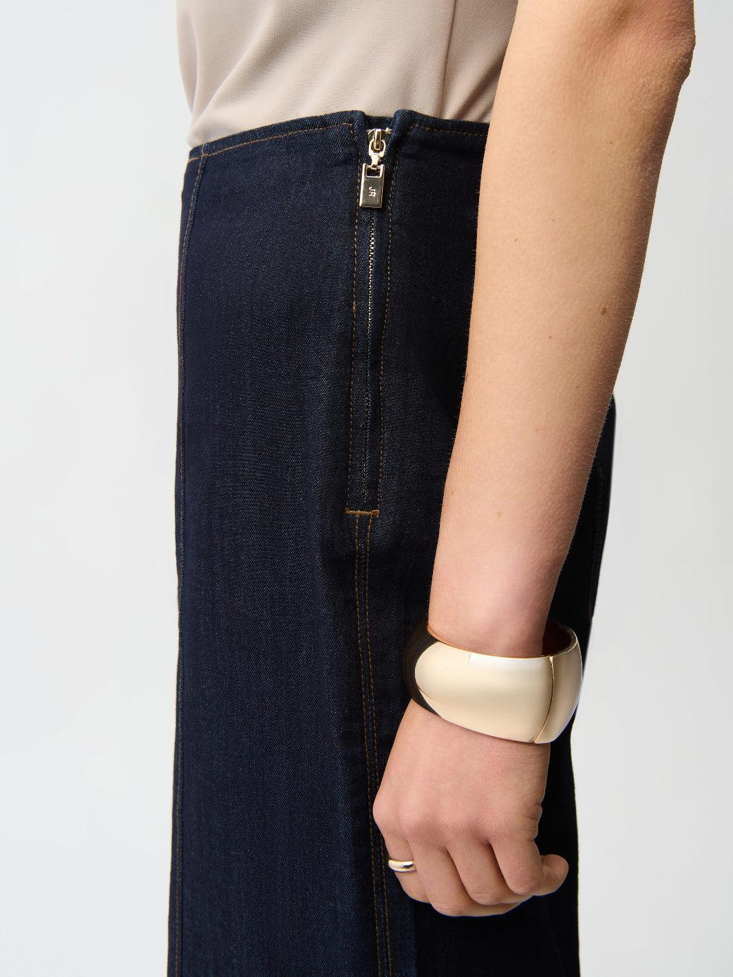 Joseph Ribkoff Cropped Wide-leg Trousers In Dark Denim 261955-Nicola Ross