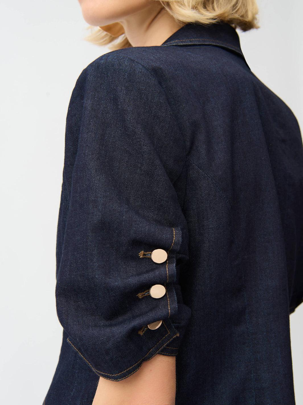 Joseph Ribkoff Denim Blazer In Dark Denim 261968-Nicola Ross