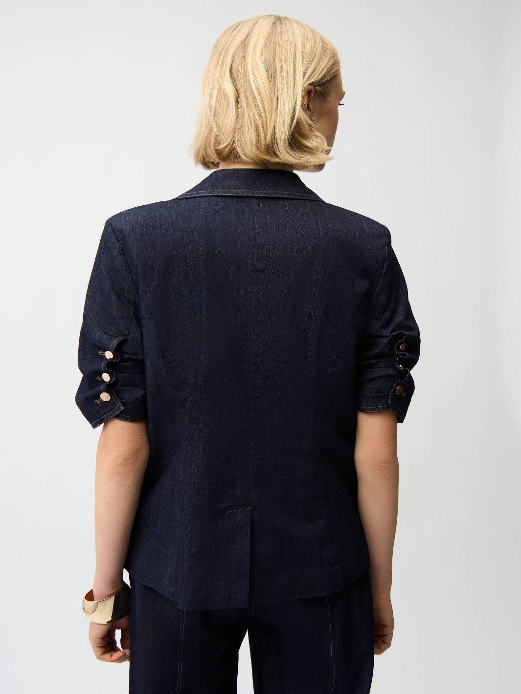 Joseph Ribkoff Denim Blazer In Dark Denim 261968-Nicola Ross