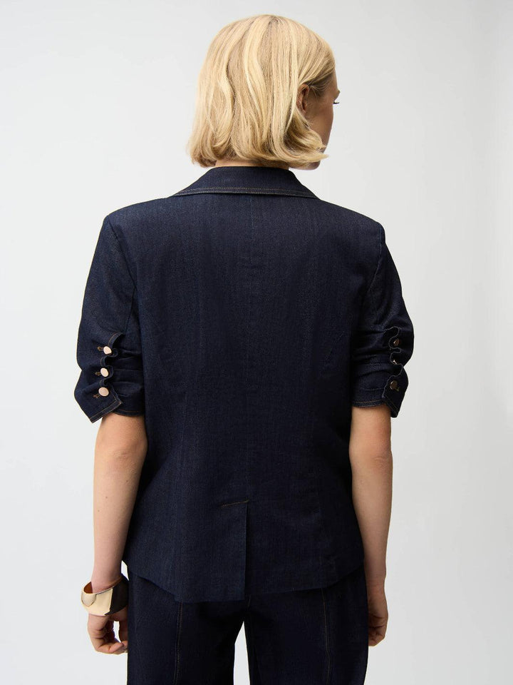 Joseph Ribkoff Denim Blazer In Dark Denim 261968-Nicola Ross