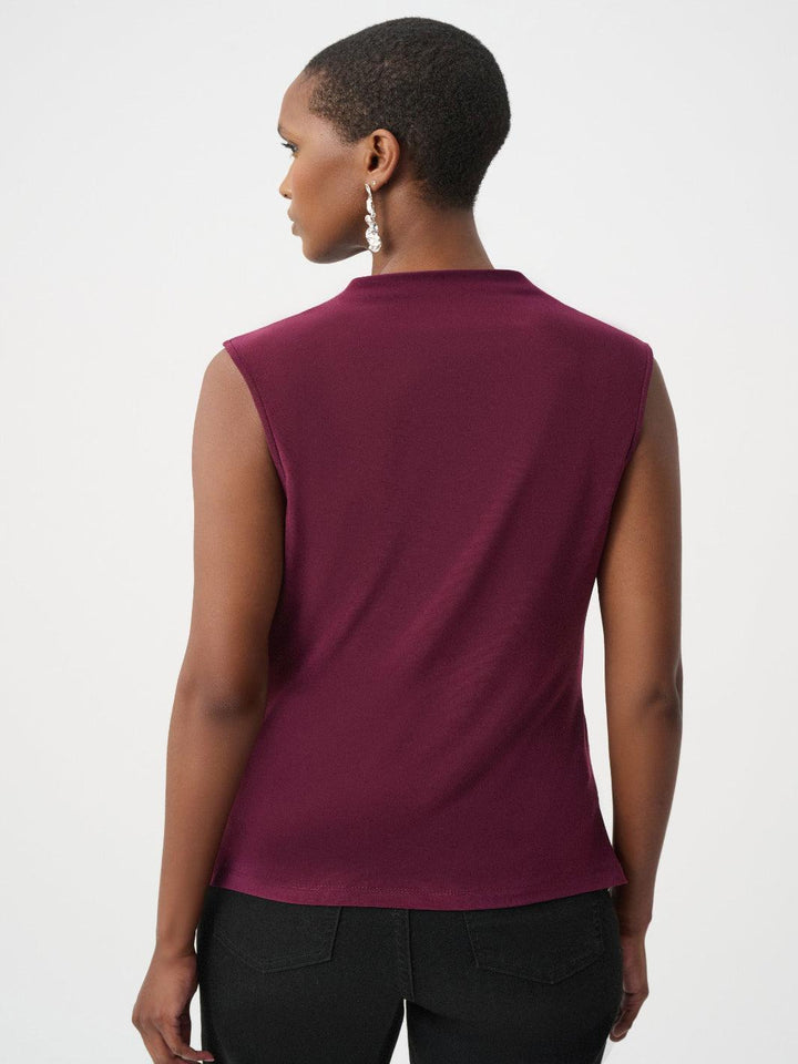 Joseph Ribkoff Drape Neck Top In Elderberry 263140-Nicola Ross