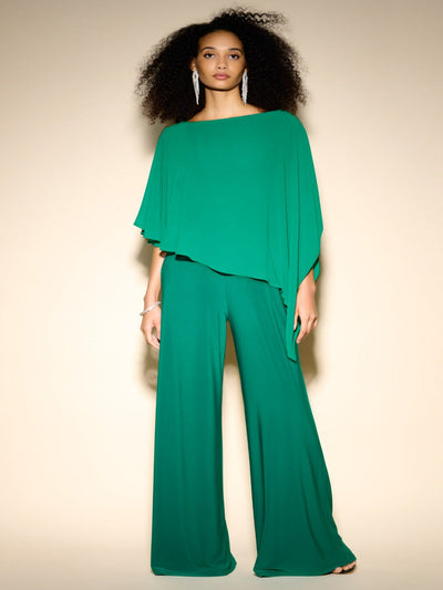 Joseph Ribkoff - Draped Chiffon Top in Green 233769-Nicola Ross