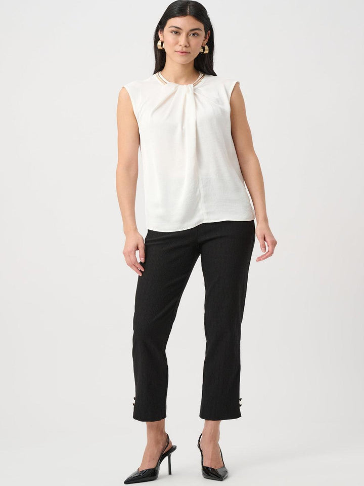 Joseph Ribkoff Draped Neck Top In Winter White 263168-Nicola Ross