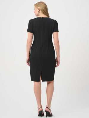 Joseph Ribkoff Embellished Bow Midi Dress In Black 264162-Nicola Ross