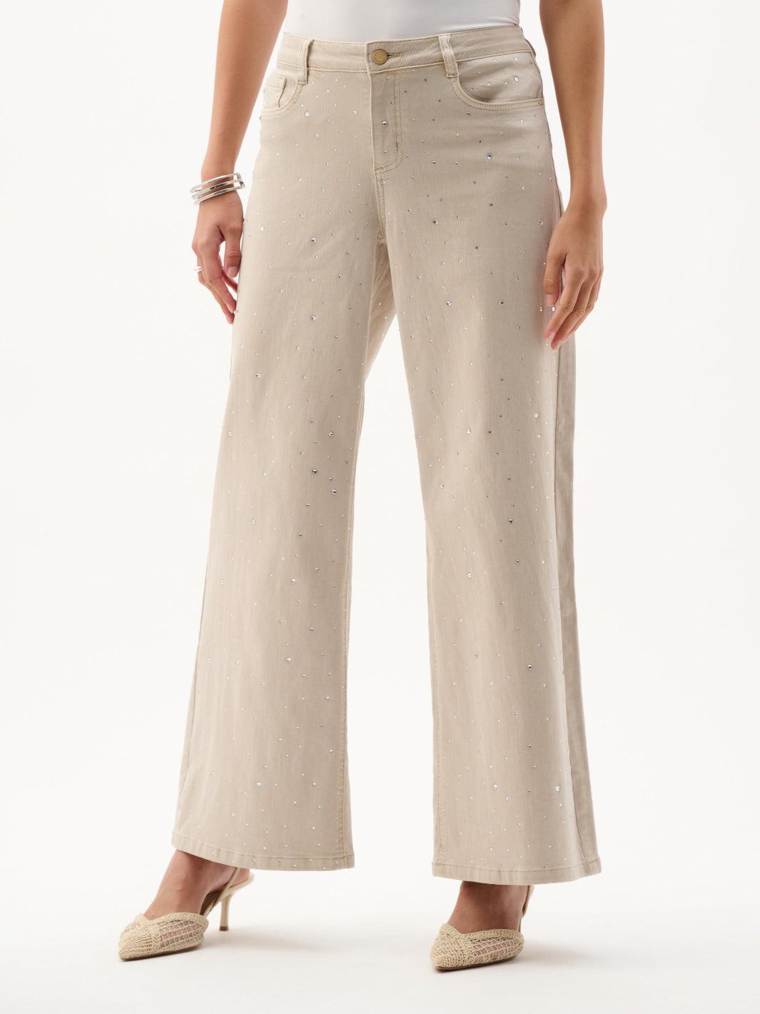 Joseph Ribkoff Embellished Jeans In Moonstone 262940-Nicola Ross